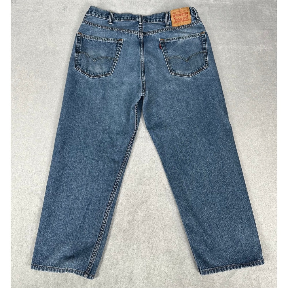 Levis 550 Jeans Mens 38x30 Blue Relaxed Fit Tapered Leg Denim Pants - Picture 5 of 14
